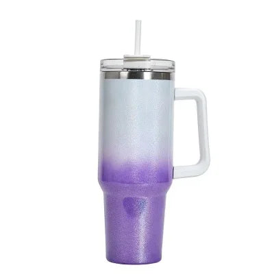 Water Bottle Thermal Coffee Car Cup Cold Hot Travel BPA Free Mugs Vacuum Flask with Handle Straw